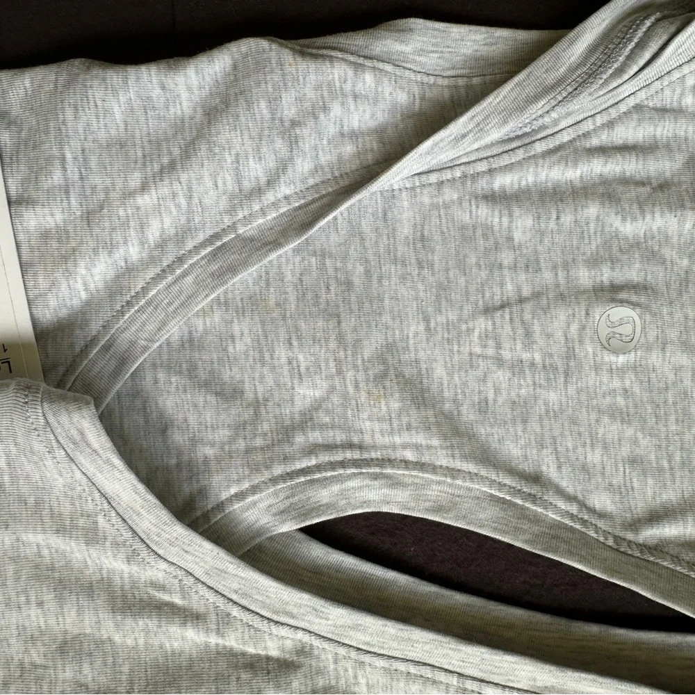 Lululemon Athletica Asymmetrical Gray Sleeveless Tank Top - Picture 7 of 9